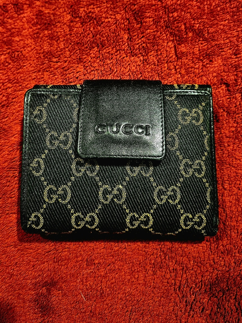 Gucci Black GG Canvas Bifold Wallet
